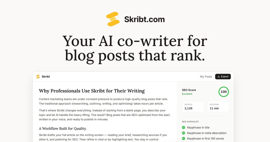 Skribt screenshot 1